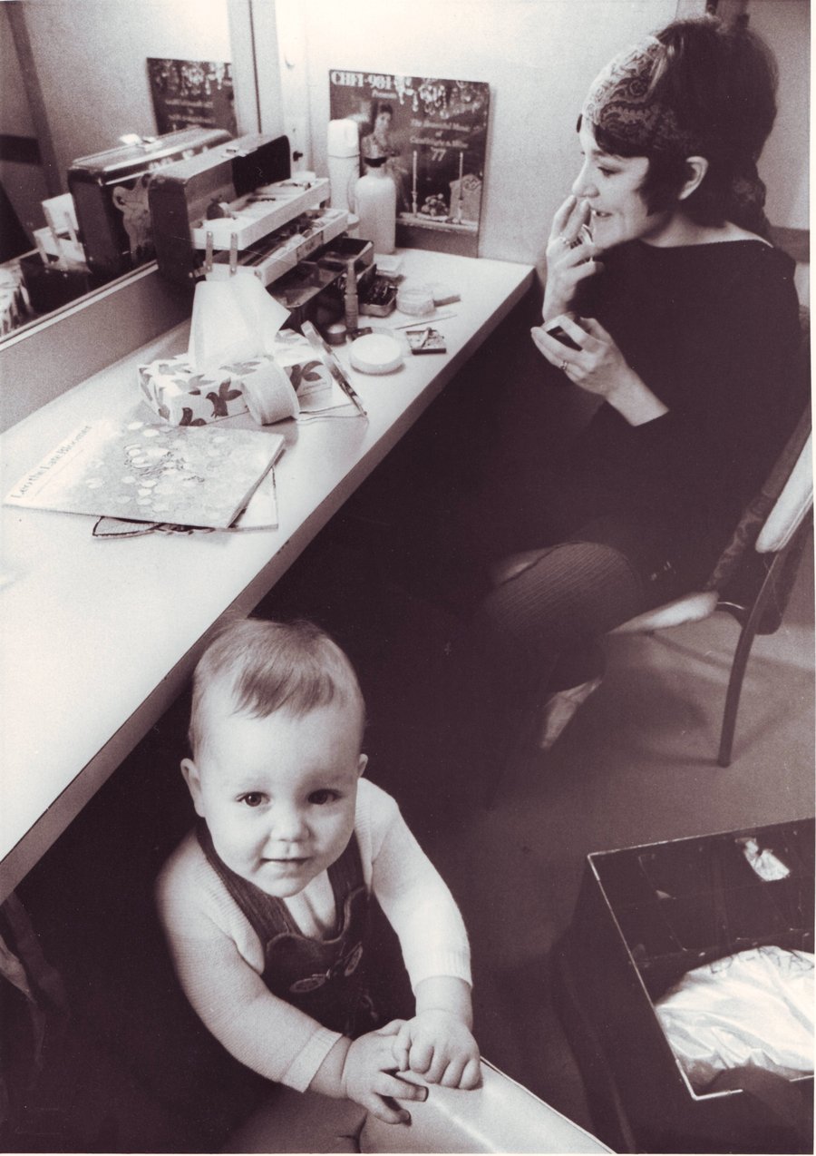 Adrian Gorrissen backstage as a child